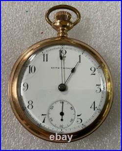 Vintage Seth Thomas Open Face Pocket Watch Good Needs Repair