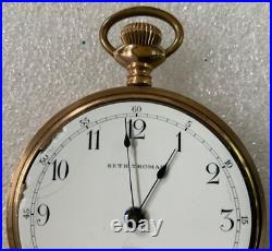 Vintage Seth Thomas Open Face Pocket Watch Good Needs Repair