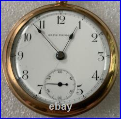 Vintage Seth Thomas Open Face Pocket Watch Good Needs Repair