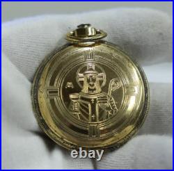 Vintage Sterling (Goldtone) Com Wafer Host Watch Style Case 43.97 Grams