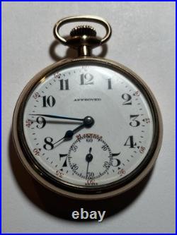 Vintage Swiss Approved 21 Jewels Pocket Watch Working Condition Gold Filed Case