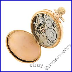 Vintage Tiffany & Open Face Pocket Watch with Solid 18k Gold Monogrammed Case