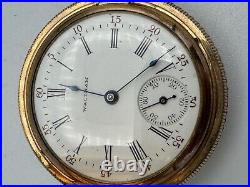 Vintage Waltham 0S Gold Filled Hunters Case Pocket Watch