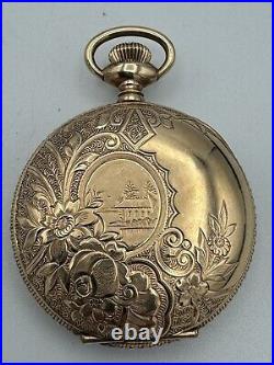 Vintage Waltham 0S Gold Filled Hunters Case Pocket Watch
