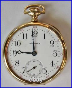 Vintage Waltham 14k Gold Hunter Case Pocket Watch