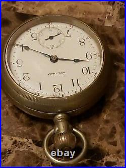 Vintage Waltham 17J Pocket Watch 1907 Model 1883 in nickel Silver 55mm Case