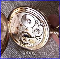 Vintage Waltham Vanguard 23 Jewel 18 Sz Hunter Case Pocket Watch 1903