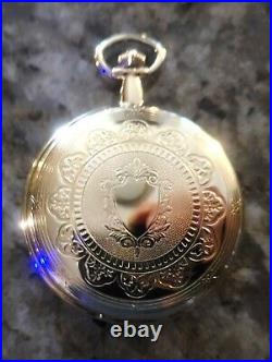Vintage new satin shield gold case COLIBRI POCKET WATCH NEW swiss made 2IN