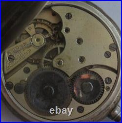 Vintage pocket watch silver hunter case 50 mm. In diameter running condition