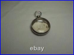 Vtg 1850 Sterling Silver Pocket Watch Case Watchmaker Key Wind With Hallmarks Uk