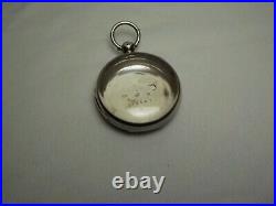 Vtg 1850 Sterling Silver Pocket Watch Case Watchmaker Key Wind With Hallmarks Uk