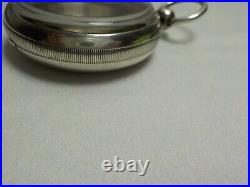 Vtg 1850 Sterling Silver Pocket Watch Case Watchmaker Key Wind With Hallmarks Uk