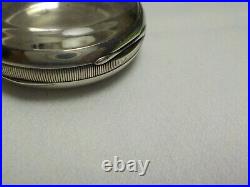 Vtg 1850 Sterling Silver Pocket Watch Case Watchmaker Key Wind With Hallmarks Uk