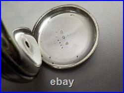 Vtg 1850 Sterling Silver Pocket Watch Case Watchmaker Key Wind With Hallmarks Uk