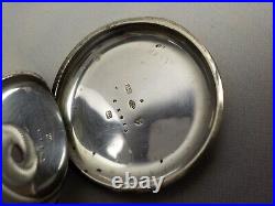 Vtg 1850 Sterling Silver Pocket Watch Case Watchmaker Key Wind With Hallmarks Uk