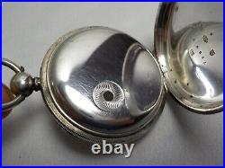 Vtg 1850 Sterling Silver Pocket Watch Case Watchmaker Key Wind With Hallmarks Uk