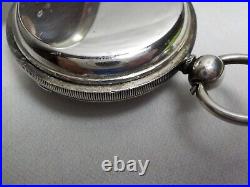 Vtg 1850 Sterling Silver Pocket Watch Case Watchmaker Key Wind With Hallmarks Uk