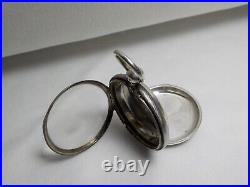 Vtg 1850 Sterling Silver Pocket Watch Case Watchmaker Key Wind With Hallmarks Uk