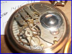 Vtg. 1900 Illinois Watch Co. Pocket Watch/ 17 Jewel/Phila Watch Co. GF Case