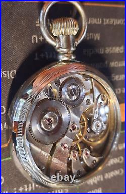 Vtg 1910 Illinois Sangamo Special Pocket Watch 23 Jewels Display Case RR (VIDEO)