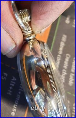 Vtg 1910 Illinois Sangamo Special Pocket Watch 23 Jewels Display Case RR (VIDEO)