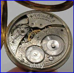 Vtg Elite 14K Yellow Gold Case Waltham Pocket Watch Model 1894 Grade 210 As Is