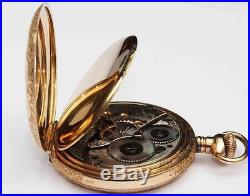 WALTHAM HUNTING CASE Ornate Antique Pocket Watch c. 1905 16 size EXCELLENT