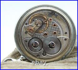 WALTHAM Model 1892 Vanguard 21J RUBY Railroad RR Pocket Watch #9527308 RUNS(F4D)