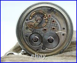 WALTHAM Model 1892 Vanguard 21J RUBY Railroad RR Pocket Watch #9527308 RUNS(F4D)