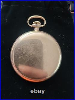 WORKING 1914 Elgin 12s 17J Pocket Watch Rolled GP Wadsworth Rambler Case