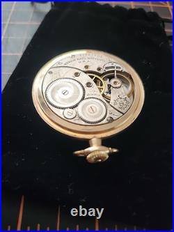 WORKING 1914 Elgin 12s 17J Pocket Watch Rolled GP Wadsworth Rambler Case