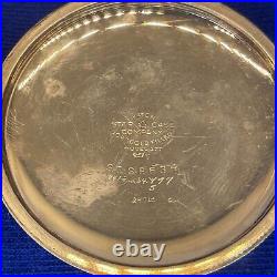 WORKING 1920s Illinois 60 Hr 3 Position 19 Jewels Pocket Watch 10K Gold + Case