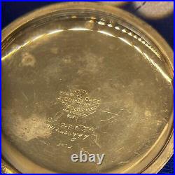 WORKING 1920s Illinois 60 Hr 3 Position 19 Jewels Pocket Watch 10K Gold + Case