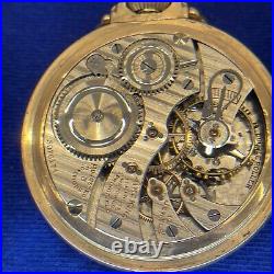 WORKING 1920s Illinois 60 Hr 3 Position 19 Jewels Pocket Watch 10K Gold + Case