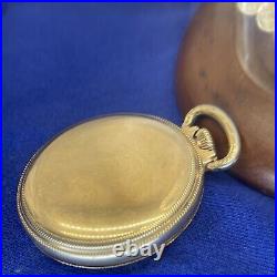 WORKING 1920s Illinois 60 Hr 3 Position 19 Jewels Pocket Watch 10K Gold + Case