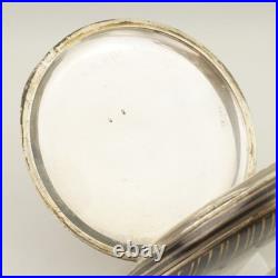 WORKING! HELA Niello Silver Pocket Watch Men's no fusee no duplex no repeater