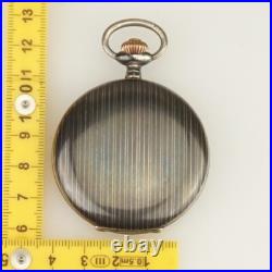 WORKING! HELA Niello Solid Silver Pocket Watch no fusee no duplex no repeater