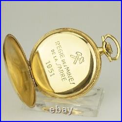 WORKING! Pocket Watch ULTRA incl CASE Gold pl. Men's no fusee duplex no repeater