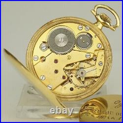 WORKING! Pocket Watch ULTRA incl CASE Gold pl. Men's no fusee duplex no repeater