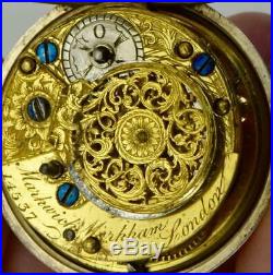 WOW! Full set Markwick Markham triple case Verge Fusee watch for Ottoman market