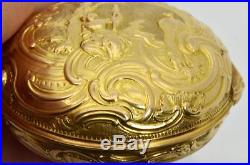 WOW! Museum Martineau 22k coin gold pair case Repousse Verge Fusee pocket watch