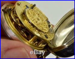 WOW! Ottoman Markwick Markham triple silver case Verge Fusee watch. For repair