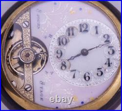 WWI Era Imperial Russian Antique Hebdomas 8 Days Pocket Watch Gunmetal Case