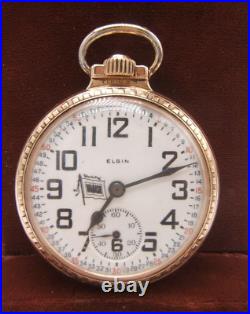 Wabash Railroad Pocket Watch Wb Raymond 21 J 12k Gf Case Running Ferguson Dial