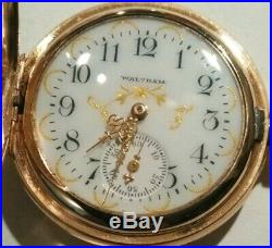 Waltham 0S. 15 Jewels mint fancy dial (1903)14K. Multi-color gold filled case