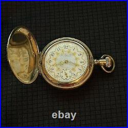 Waltham 0 Size Multi Colored Hunting Case And Fancy Dial Pocket Watch