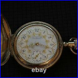 Waltham 0 Size Multi Colored Hunting Case And Fancy Dial Pocket Watch