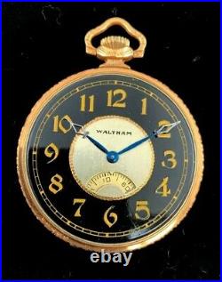 Waltham 12 Size 17 Jewel Secometer Fancy Dial Rose GF Case Near Mint Condition