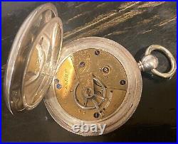 Waltham 1857 post Civil War Period 18s Pocket Watch 60mm massive silver case