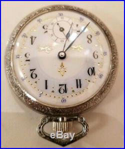 Waltham 18S. 7 Jewels fancy dial (1889) model 1883 grade 1, spaptan case
